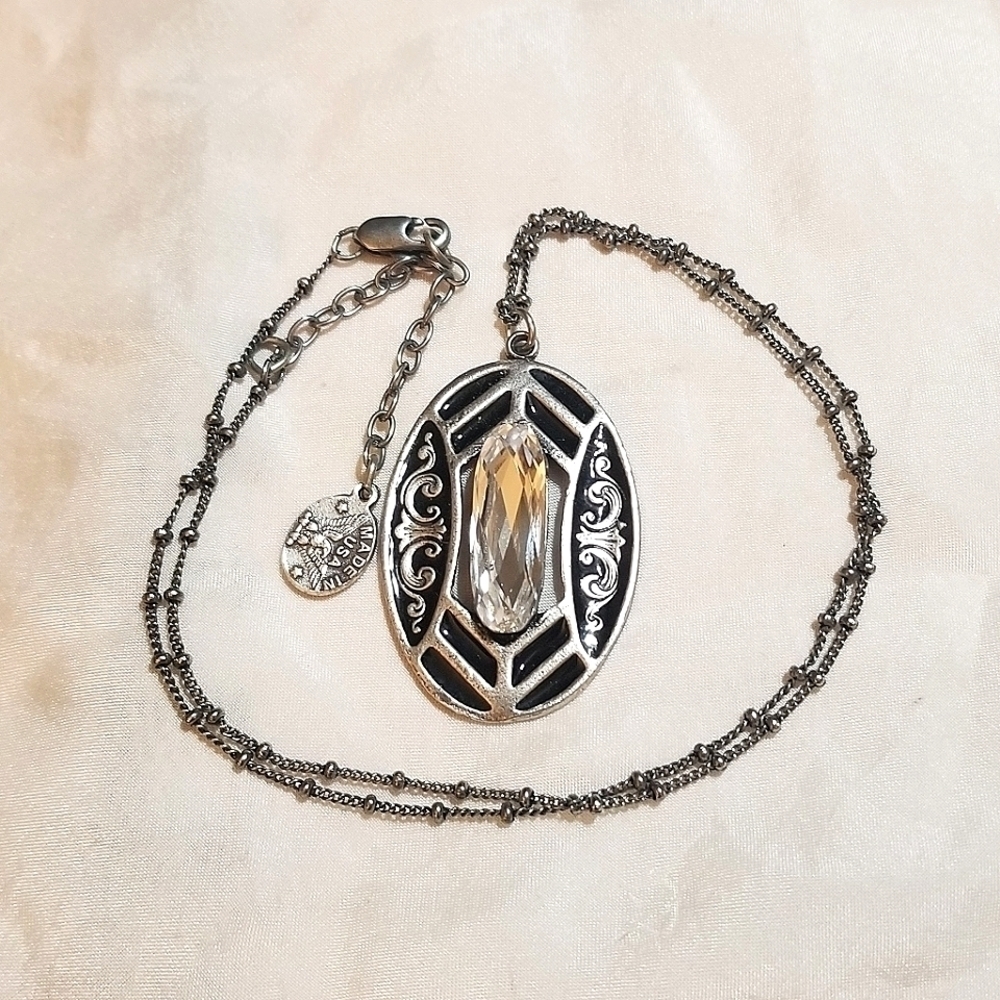 Anne Koplik Designs Deco Style Crystal Vintage Necklace - Picture 5 of 5